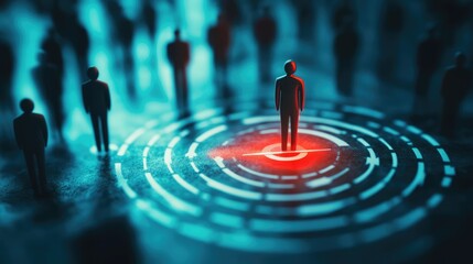 Target customer concept focusing on data exchange and relationship management in marketing strategies for customer centric approaches.