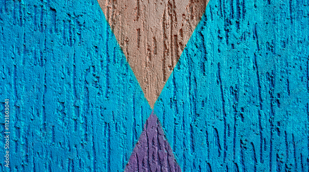 Poster abstract plaster texture with grooves. the space is symmetrically divided by geometric shapes. empty
