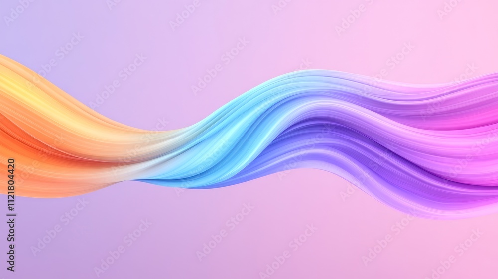 Aufkleber abstract wave design with gradient colors for artistic backgrounds.