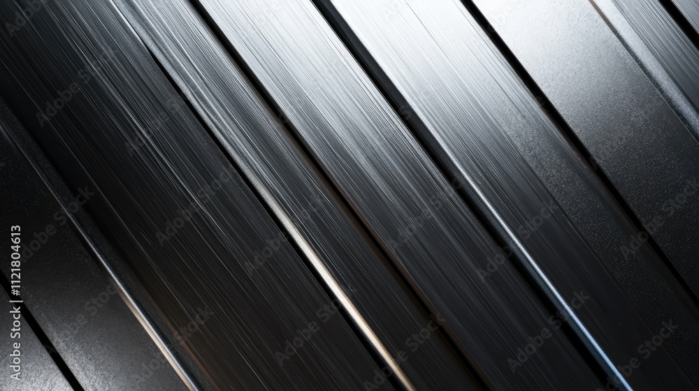 Poster brushed metallic sheet background with sleek lines for industrial design and texture applications
