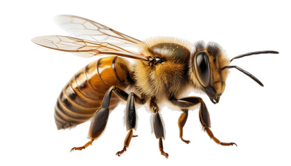 Detailed Close-Up of a Honeybee
