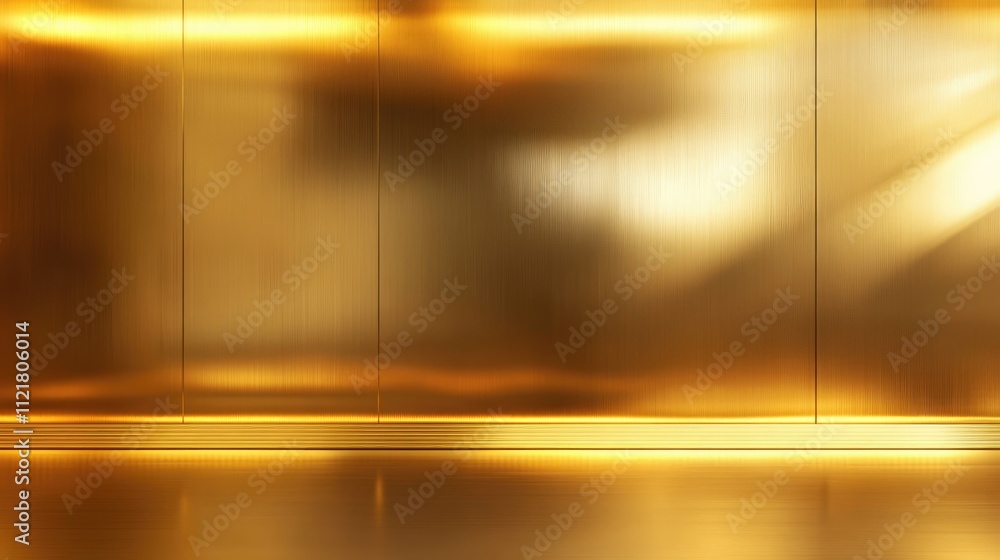 Poster elegant shiny gold wall texture with abstract reflections and smooth patterns for luxury backgrounds