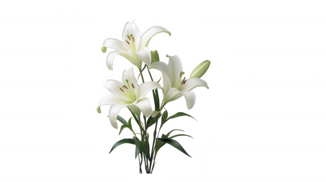 Elegant White Lilies Funeral Sympathy Flowers Bouquet Remembrance