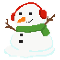 Snowman pixel art