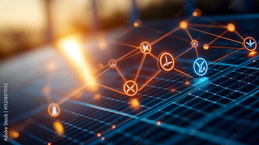 Aufkleber dynamic infographic depiction of interconnected data points, showcasing technology and innovation. v