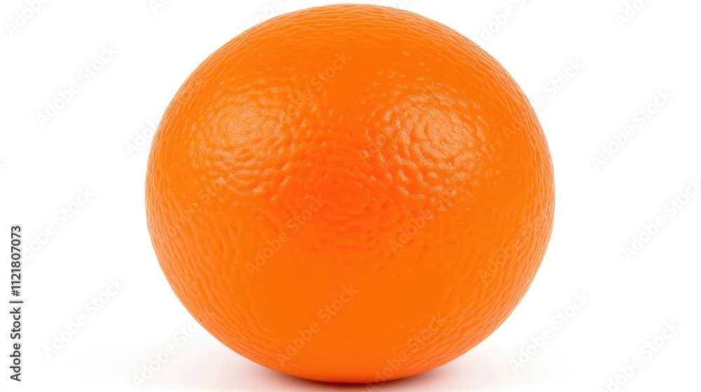 Poster Fresh tangerine fruit isolated on a clean white background showcasing its vibrant color and textured surface for culinary or marketing use