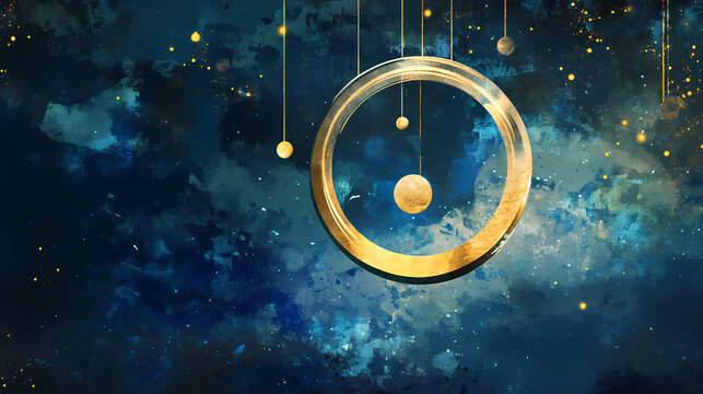 Celestial ecliptic and lunar charm. ecliptic. illustration. Ecliptic. Illustration