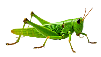 High-Quality PNG of a Grasshopper in Profile View