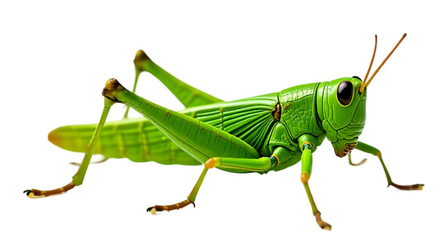 High-Quality PNG of a Grasshopper in Profile View