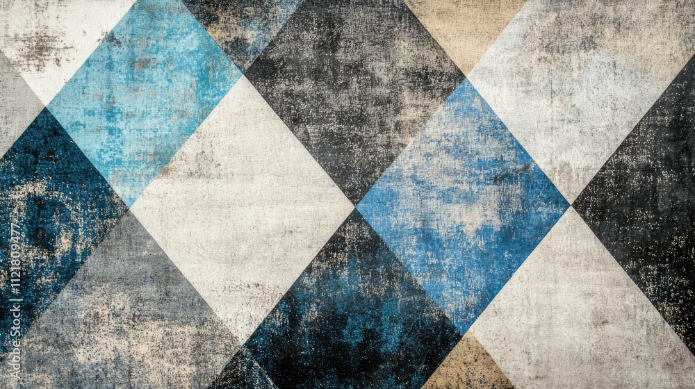 Poster multicolor grunge silk fabric texture with oblong rhombus pattern for creative design and project ac