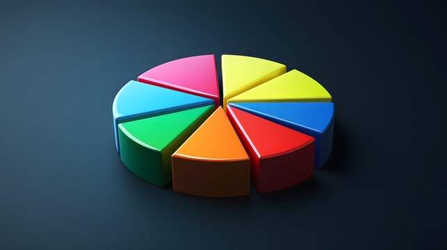 A segmented pie chart with vibrant colors, symbolizing the concept of classification.