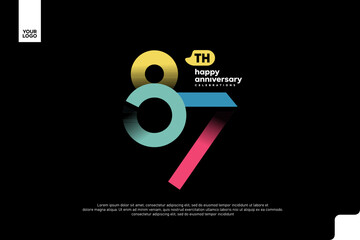 Vibrant 87th Anniversary Celebration with Colorful Design