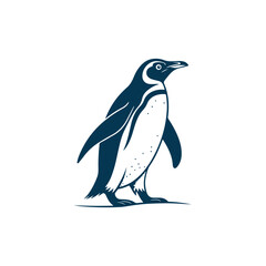 Naklejka premium Creative penguin silhouette vector Style with white background