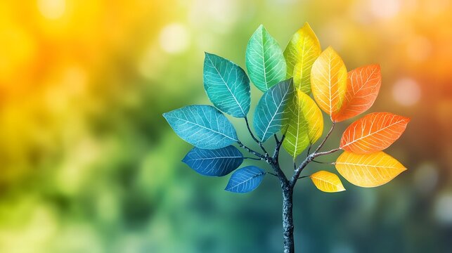 A symbolic depiction of classification as a tree with colorful leaves representing categories.
