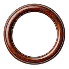 Obraz premium High-quality image of a polished wooden ring frame, perfect for various design and craft projects. Clean and elegant finish.