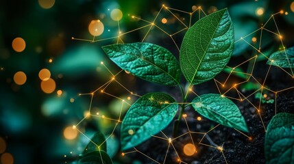 a close up of a plant with green leaves