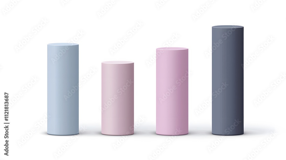 Fototapete a simple bar graph in muted shades with distinct classifications highlighted.