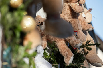 Teddy bear christmas decoration