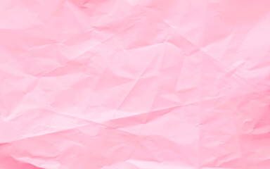 Horizontal crumpled empty paper texture template background vector. Close up pink paper texture.