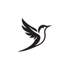 Fototapeta premium Creative Bird silhouette vector Style with white background