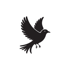 Fototapeta premium Creative Bird silhouette vector Style with white background