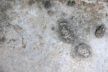 Close-Up of Weathered Concrete Surface with Patches of Mold and Dirt