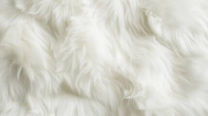 Fototapeta premium soft white fur texture with flowing strands creating a plush and cozy appearance