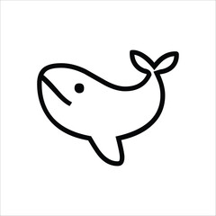 Whale Vector Icon - Massive Marine Mammal Design