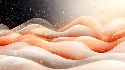 Fototapeta premium An abstract background with wavy lines and stars
