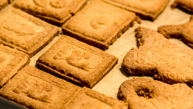 baking beautiful and delicous cookies for Christmas, dough, ginger bread, speculatioo