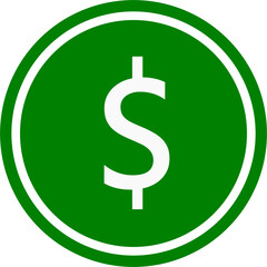 dollar money icon with a different color