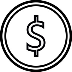 dollar money icon with a different color