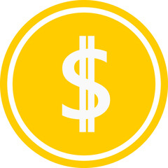dollar money icon with a different color