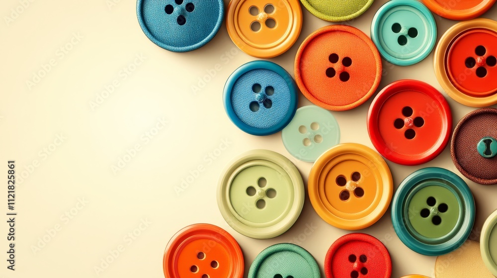 Poster vibrant background design featuring interactive buttons for enhanced user experience