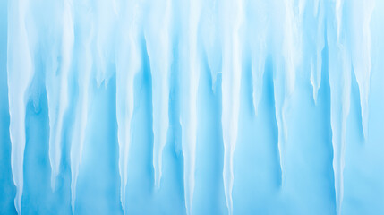 Beautiful icy formations in a serene winter landscape