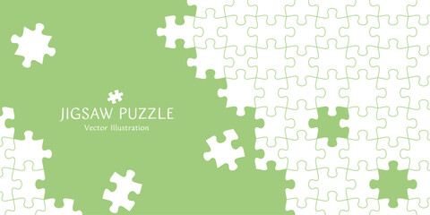 組み立て途中のジグソーパズルの背景素材のベクターイラスト