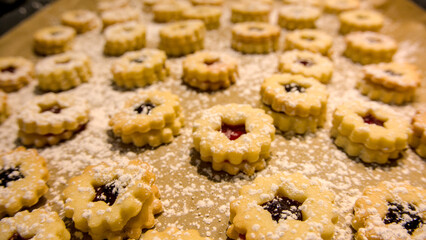 baking beautiful and delicous cookies for Christmas, dough, ginger bread, speculatioo