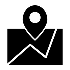 Map Pointer Vector Line Icon Design