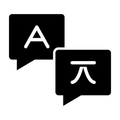 Translator Vector Line Icon Design