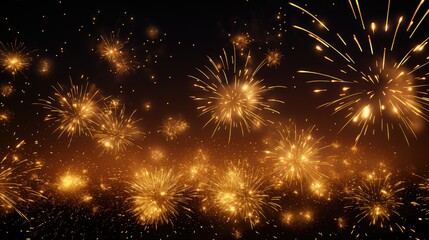 Golden New Year Fireworks