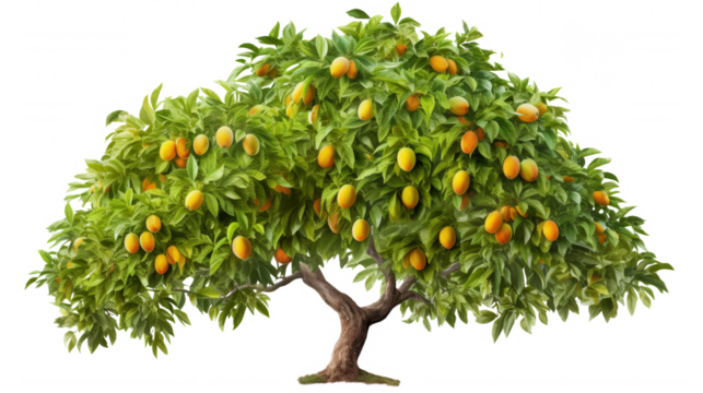 Lush Mango Tree Abundant Fruit Tropical Orchard Nature Bounty