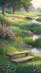 landscape with a lake