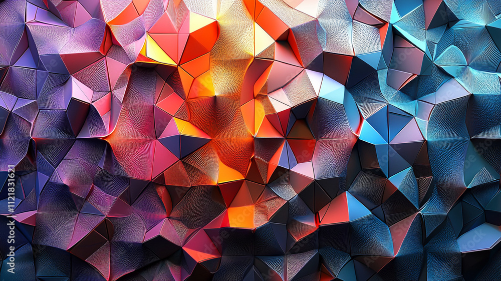Poster abstract colorful geometric texture for background design