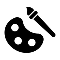 Color Palette Vector Line Icon Design