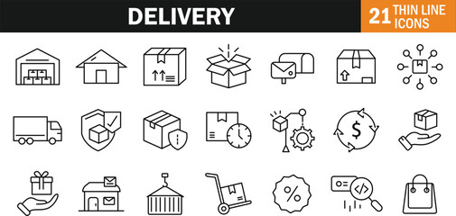 Minimalist Delivery Icon Design