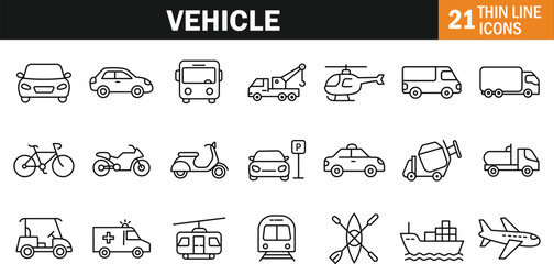 Minimalist Vehicle Icon Design