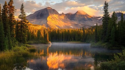 Golden Sunrise Over Mountains for New Beginnings, Fresh Start and Sunrise Themes, New Year's day, New Year's Eve 
