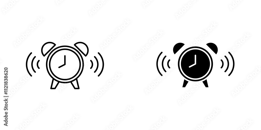 Poster alarm clock icons for app and websites.