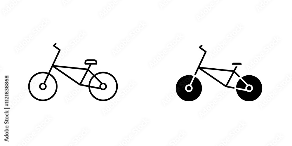 Poster bicycle icons for app and websites.