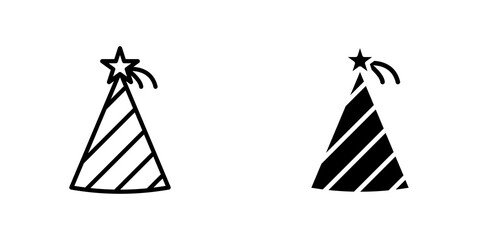 Birthday hat icons for app and websites.